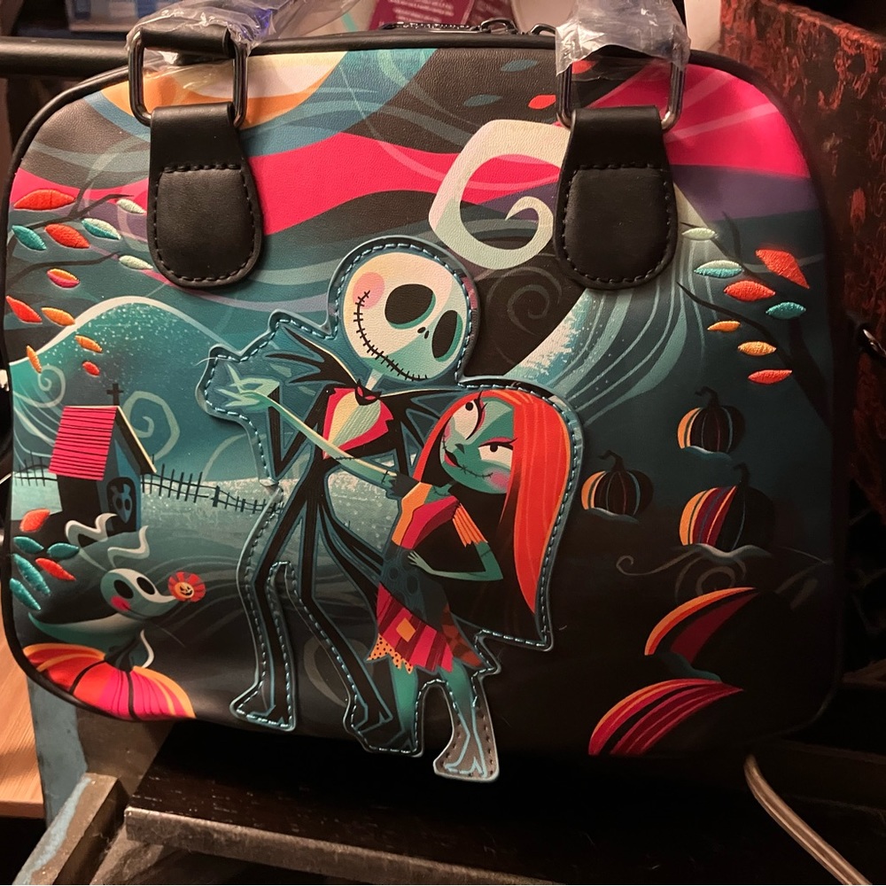 NWT Loungefly Nightmare Before Christmas Jack & Sally Simply Meant To Be purse